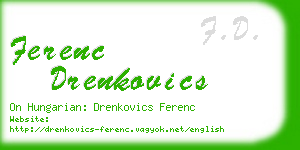 ferenc drenkovics business card